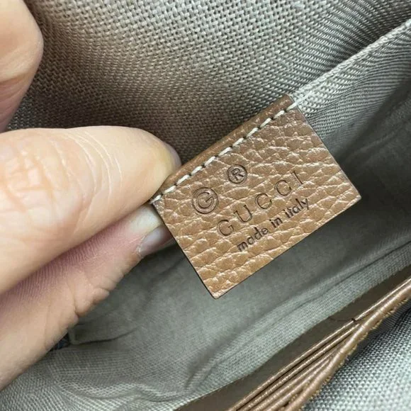 GUCCI Bree Brown Cloth Shoulder Bag 550-022625 - Picture 14 of 14